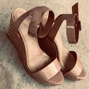 ALDO nude  wedges  size 6.5